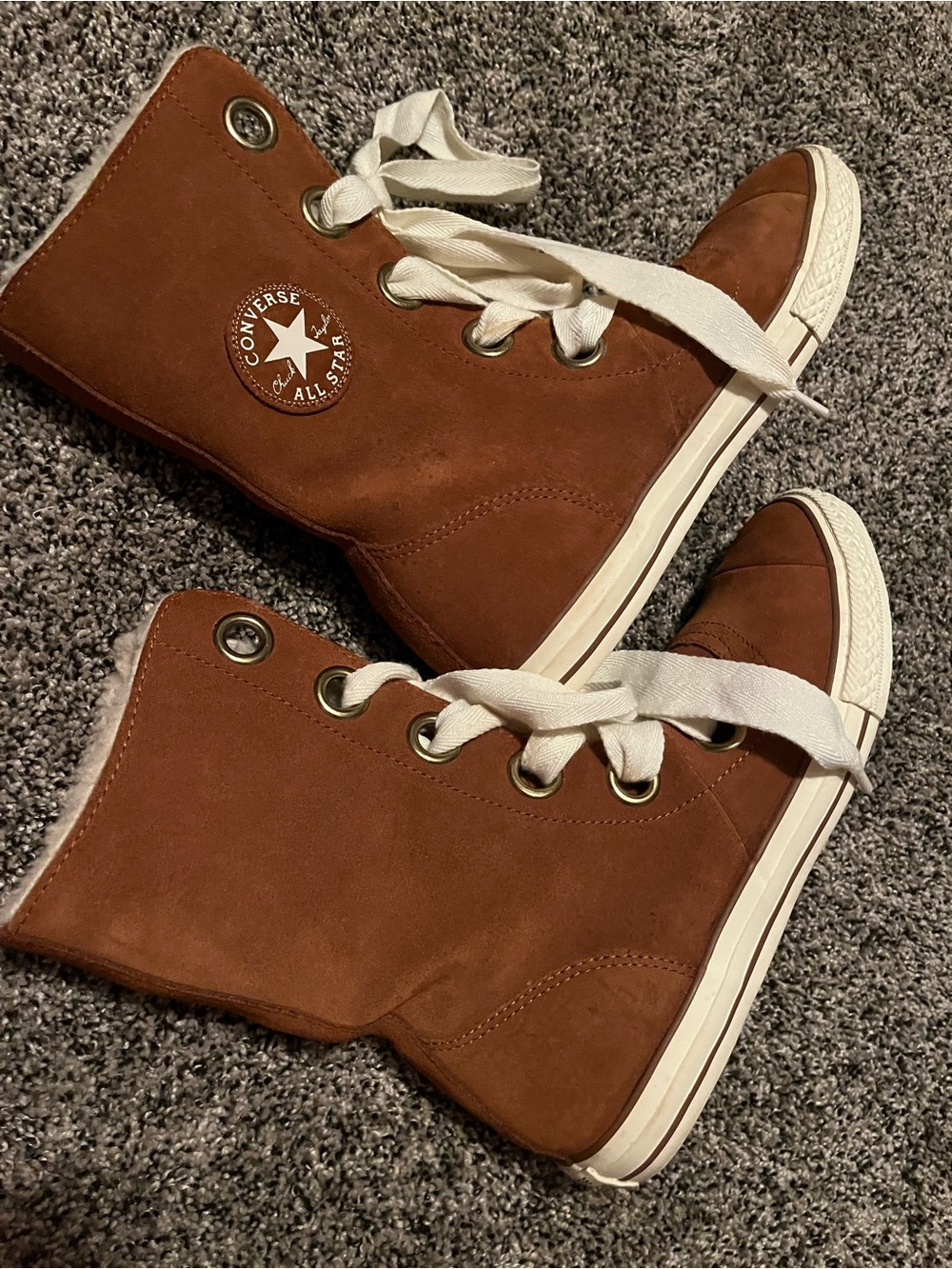 Brown suede high Converse #9